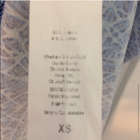 LuLaRoe Printed Blue Irma XS - Picture 5 of 7